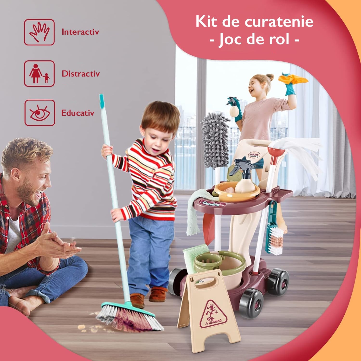 Set De Joaca Curatenie KidProtect JuniorClean Kit Set De Joaca Curatenie KidProtect JuniorClean Kit